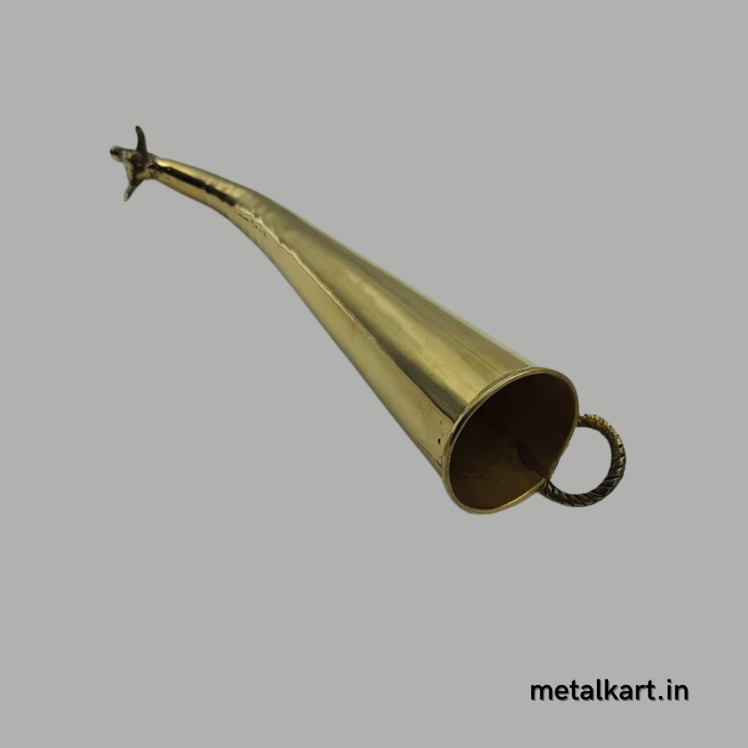 Brass Gaumukhi Shringi large for Abhishek