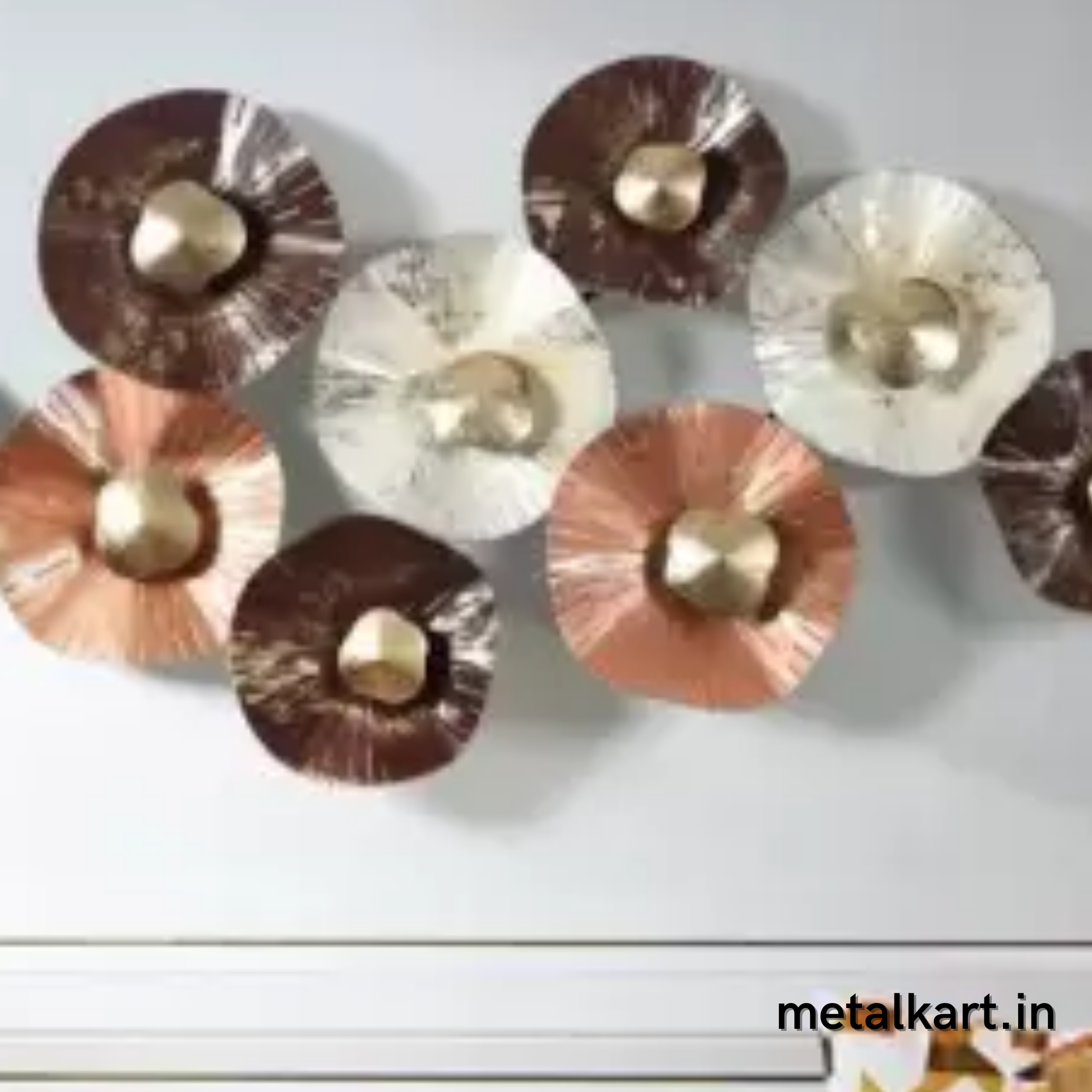 Metallic Triad Color Plates Wall Accent (36 x 20 Inches)