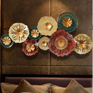 9 Big Iron Leafs Wall hanging Art (45 x 23 Inches)