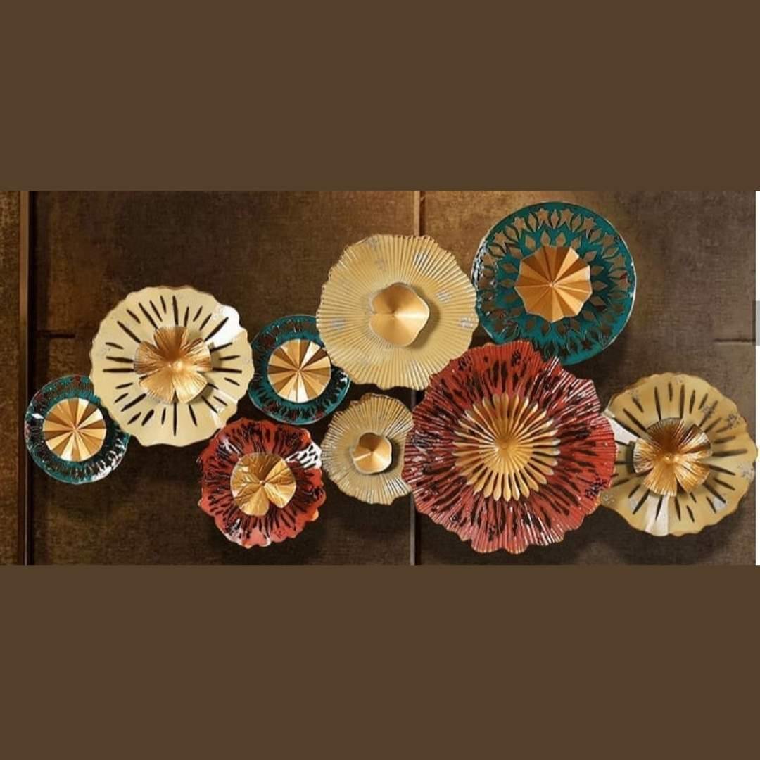 9 Big Iron Leafs Wall hanging Art (45 x 23 Inches)