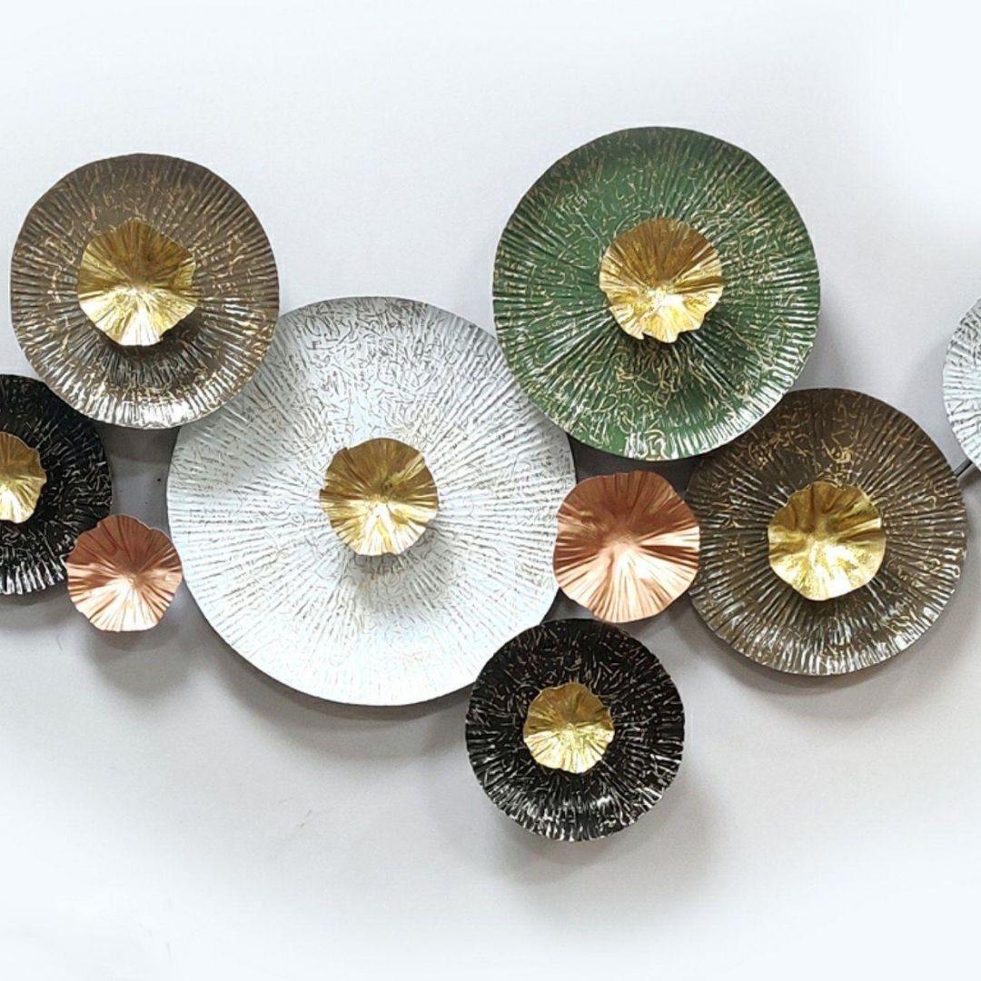 9 iron Plates Abstract wall art for home, office ( 38 x 20 Inches)