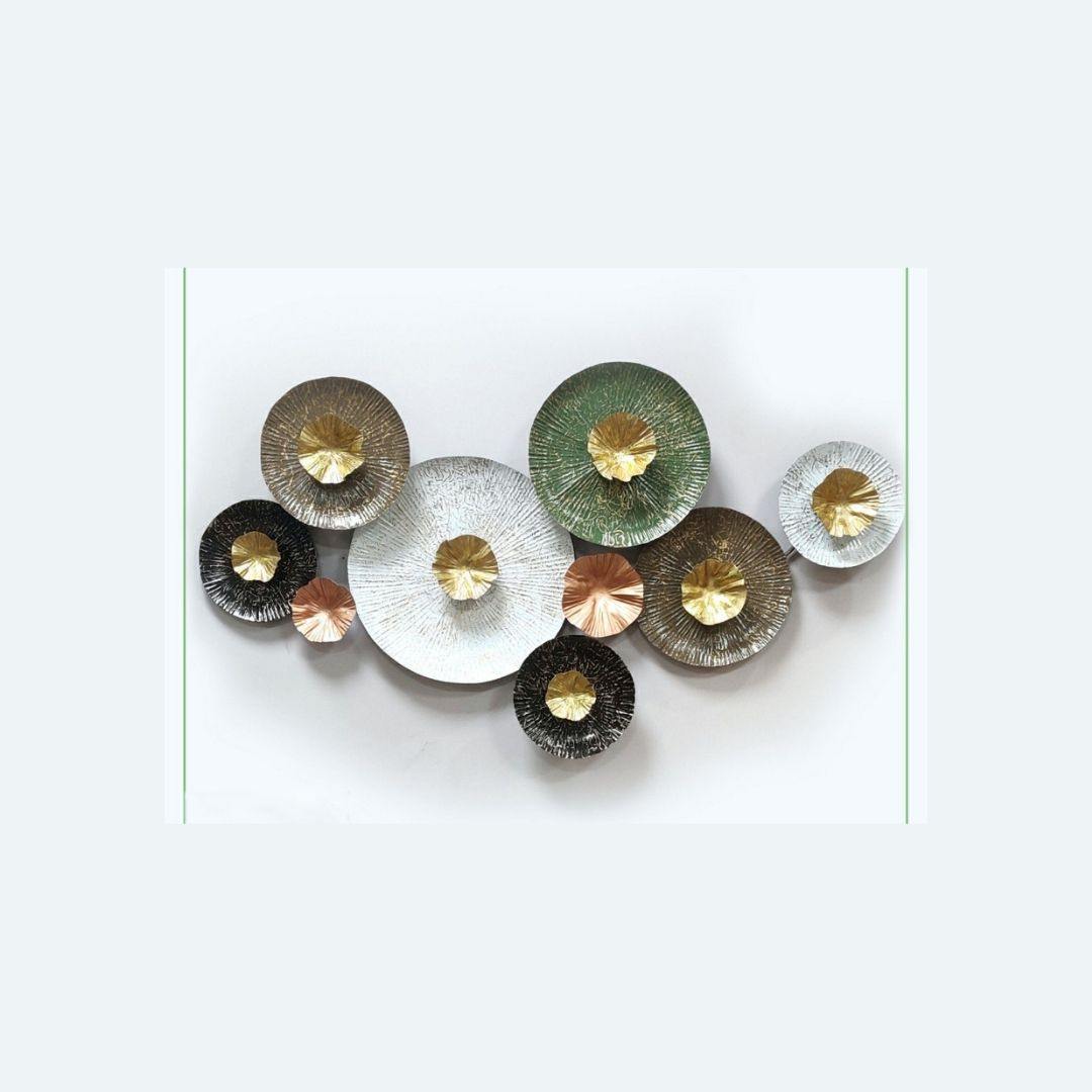 9 iron Plates Abstract wall art for home, office ( 38 x 20 Inches)