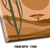 Thumbnail for A Desert Encounter Canvas Wall Painting (36 x 36 Inches)