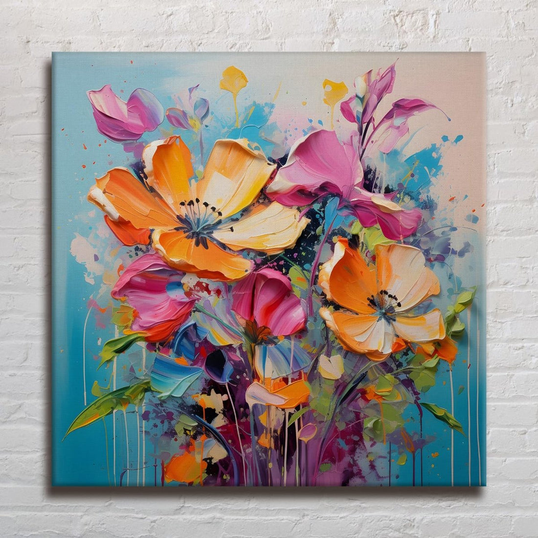 A Garden Symphony Canvas Wall Design (36 x 36 Inches)
