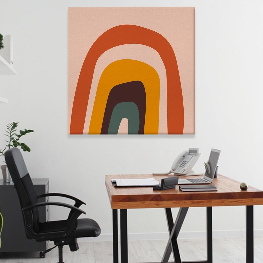 A Spectral Surge Canvas Wall Painting (36 x 36 Inches)
