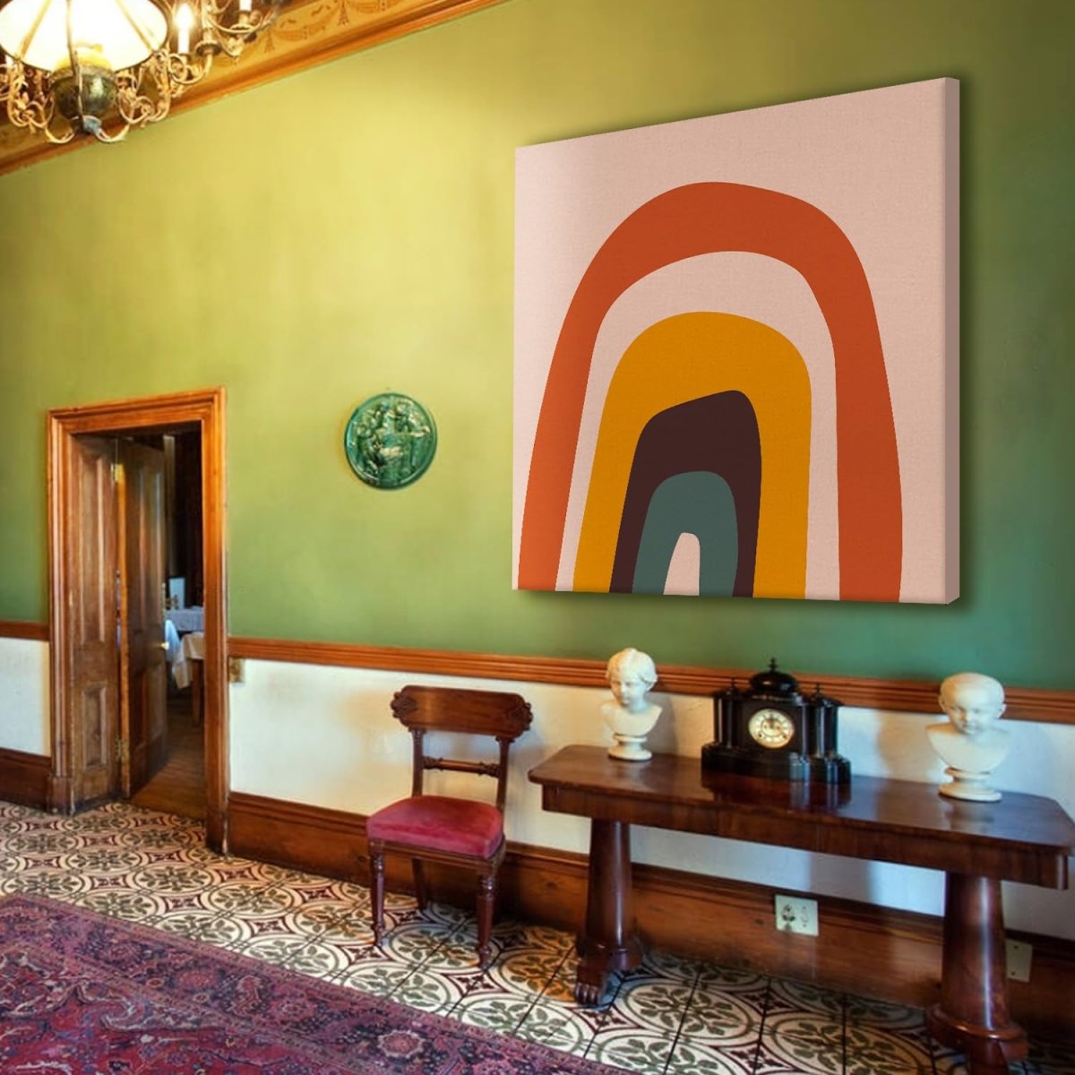 A Spectral Surge Canvas Wall Painting (36 x 36 Inches)