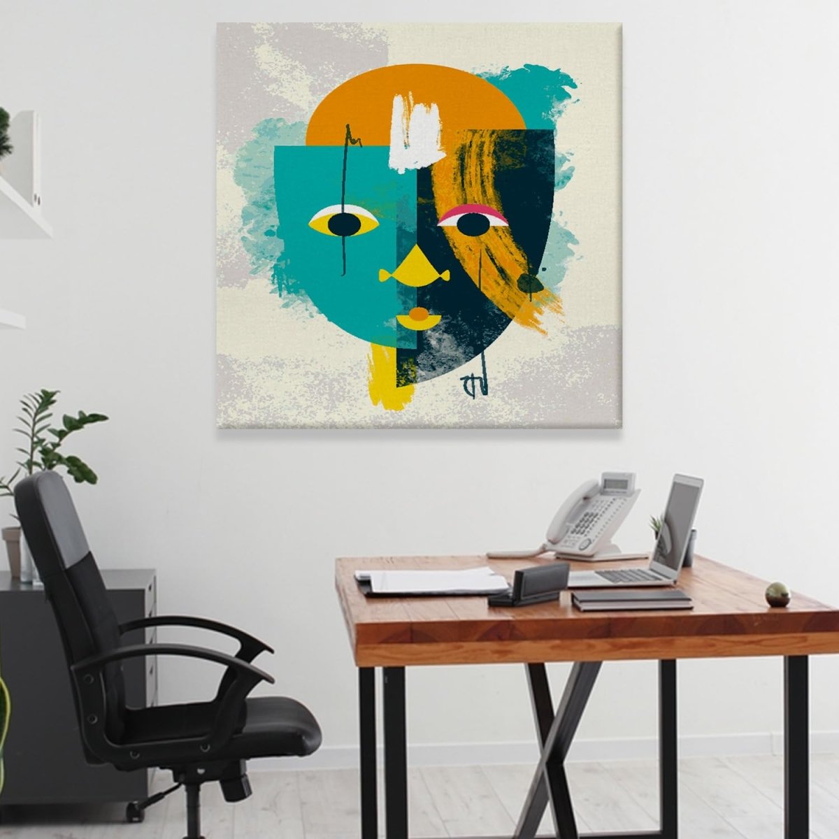 A Study in Angles Canvas Wall Art (36 x 36 Inches)