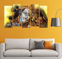 Thumbnail for A Symphony of Love: The Raas Leela in Five Movements Radha Krishna Painting (Set of 5)