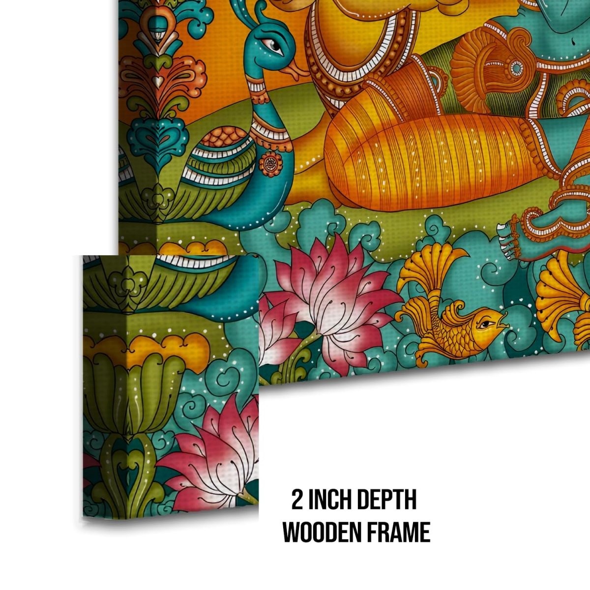 A Wondrous Journey Keralan Style Canvas Wall Art (48 x 36 Inches)