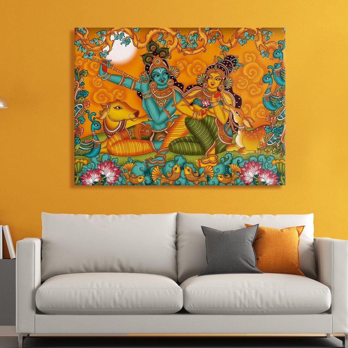 A Wondrous Journey Keralan Style Canvas Wall Art (48 x 36 Inches)