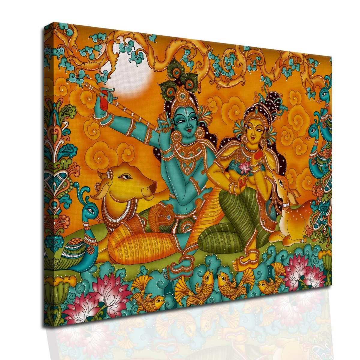 A Wondrous Journey Keralan Style Canvas Wall Art (48 x 36 Inches)