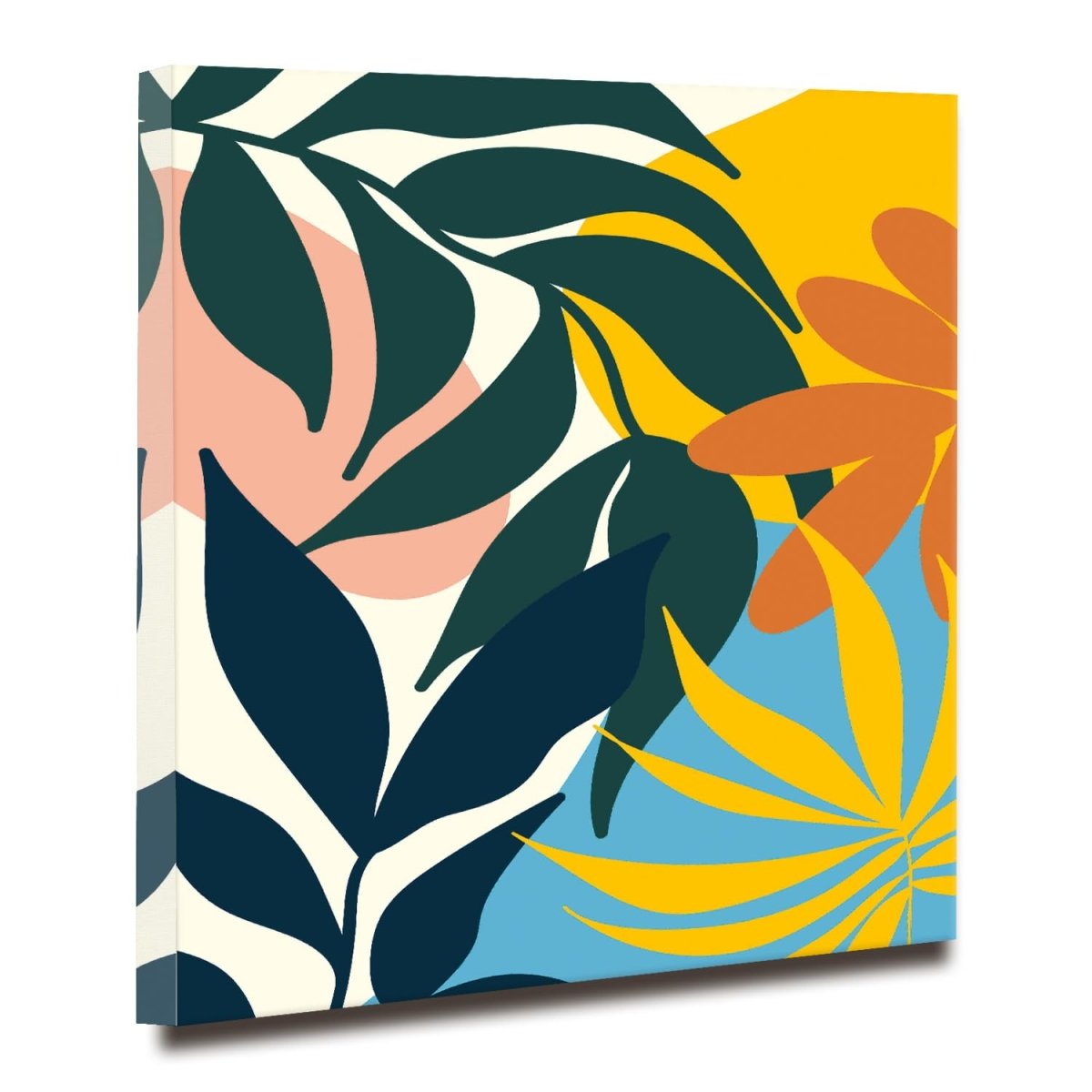 Abstract Oasis Canvas Wall Painting (36 x 36 Inches)