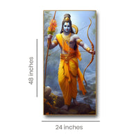 Thumbnail for Ajanu Bhuja Sharchapa Dhara Dasharatha Nandan Purushottam Ram (48 x 24 Inches)