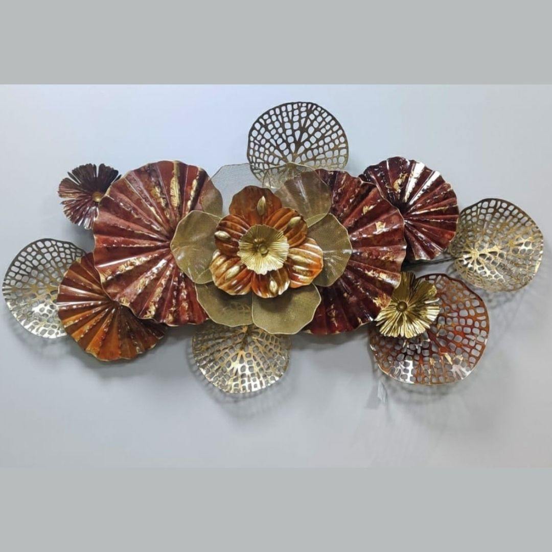 Antique Leafs Metal Wall Art (45 x 22 Inches)