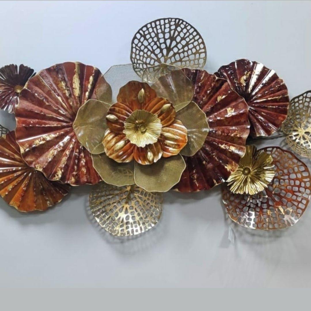 Antique Leafs Metal Wall Art (45 x 22 Inches)