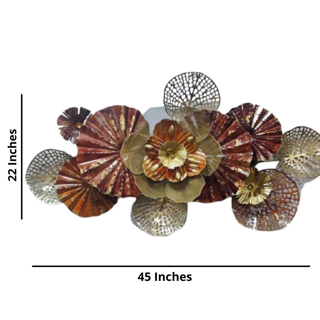 Antique Leafs Metal Wall Art (45 x 22 Inches)