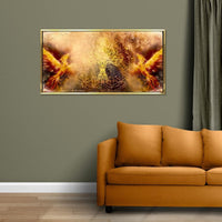 Thumbnail for Ashes to Rebirth phoenix Framed Canvas Art (36 x 18 Inches)