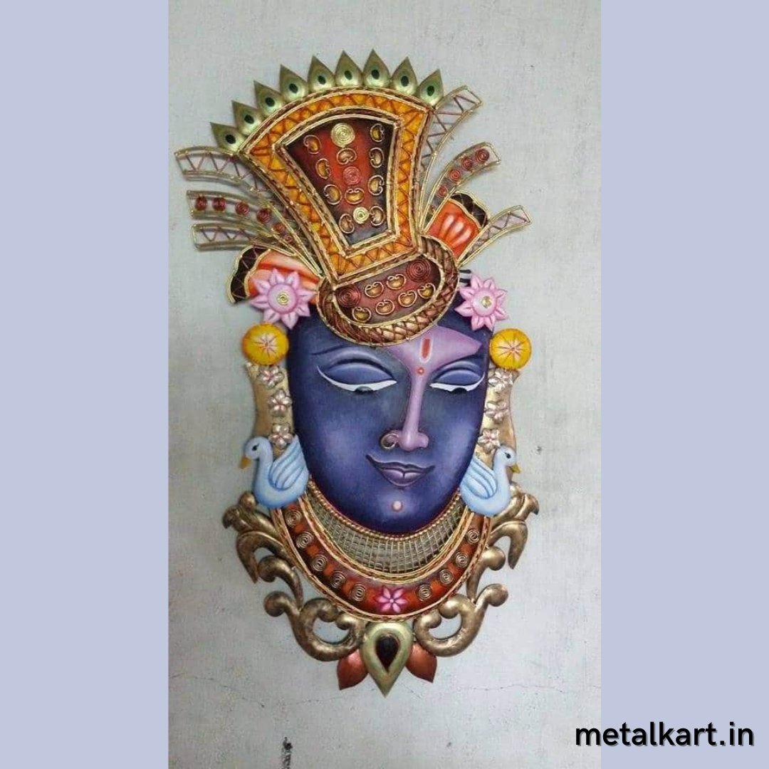 Bankey Bihari Ji Metallic Wall Art (24 x 20 Inches)