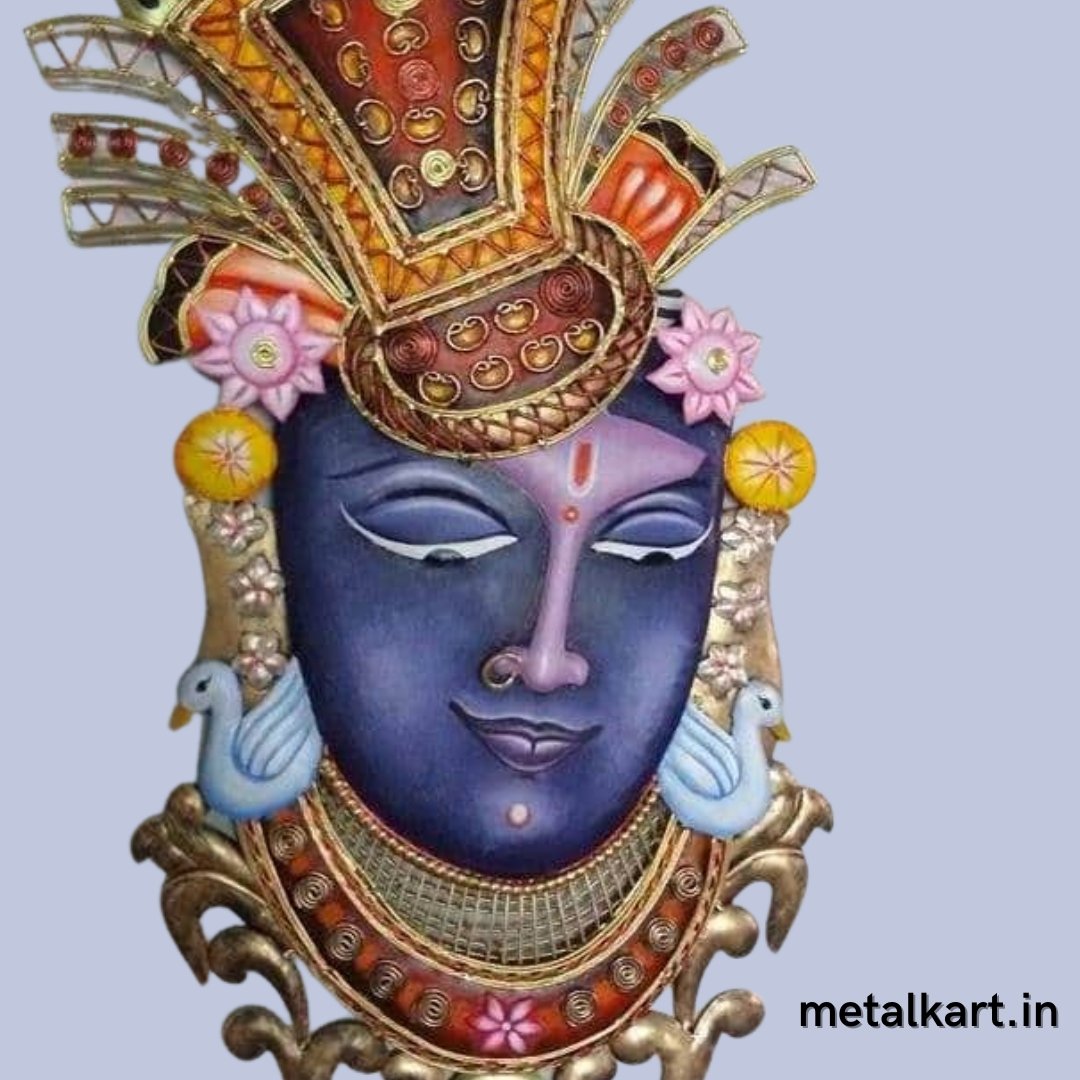 Bankey Bihari Ji Metallic Wall Art (24 x 20 Inches)