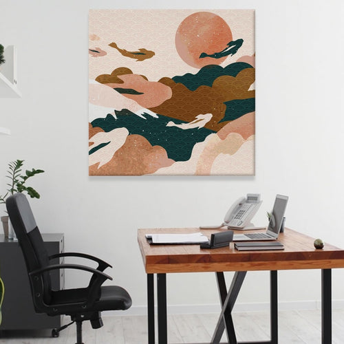 Beneath the Surface Canvas Wall Painting (36 x 36 Inches)