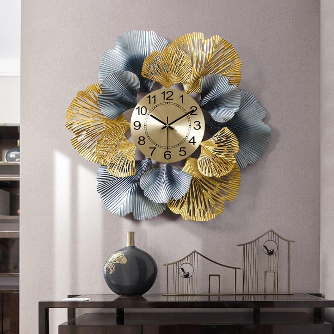 Buy AUROMIN Metal Wall Clock for Home Stylish Latest, Antique Modern Big  Size Designer Wall Watch for Living Room, Bedroom, Hall, Office (Style 1,  50 cm) Online at Best Prices in India - JioMart.