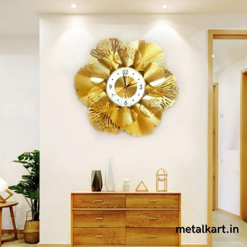 Big Golden Flower wall watch (23 x 23 Inches)