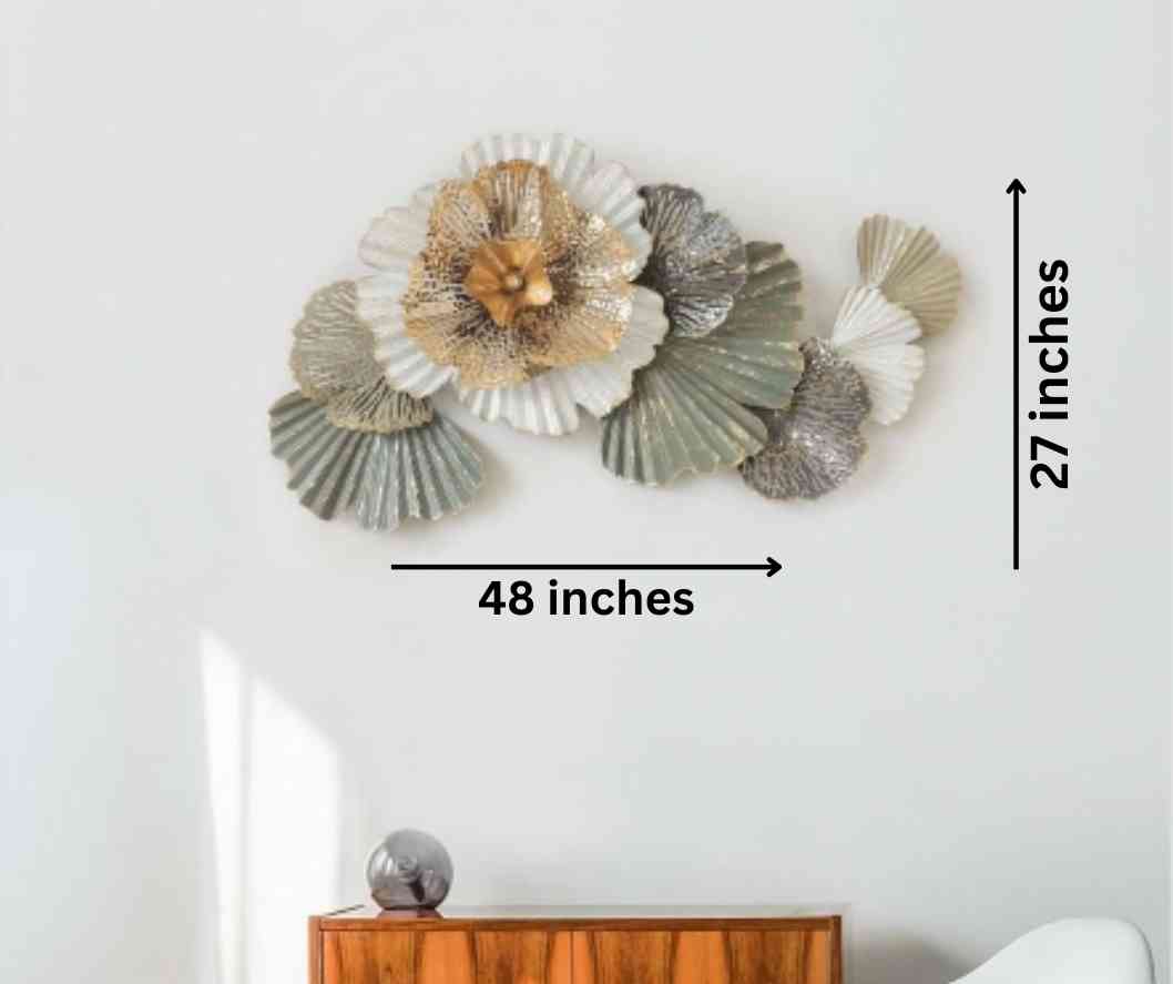 Big Iron flower wall mounted art (48 x 27 Inches)