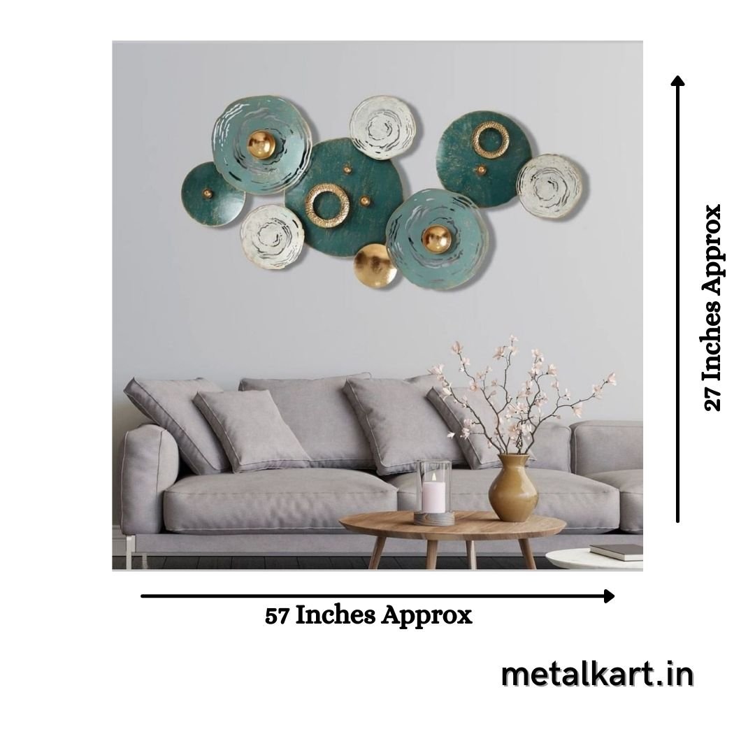 Big Metal Wall Hanging Art for Home, Office (57 x 27 Inches)