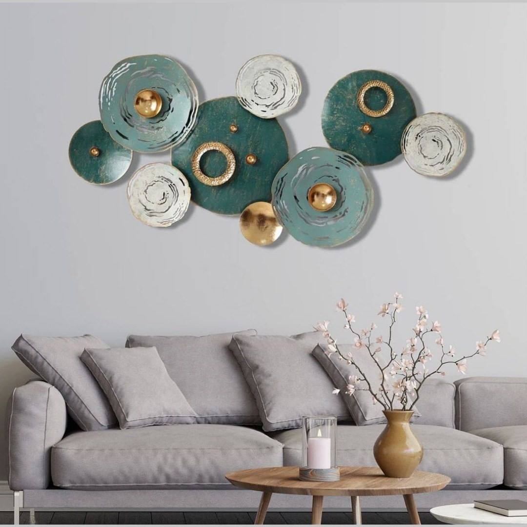 Big Metal Wall Hanging Art for Home, Office (57 x 27 Inches)