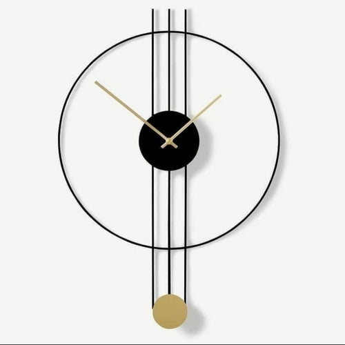 Black Gold Fixed Pendulam wall Clock