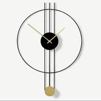 Thumbnail for Black Gold Fixed Pendulam wall Clock (24 x 30 Inches)