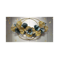 Thumbnail for Blooming Flowers Metallic 2 Ring Wall Accent (48 x 30 Inches)