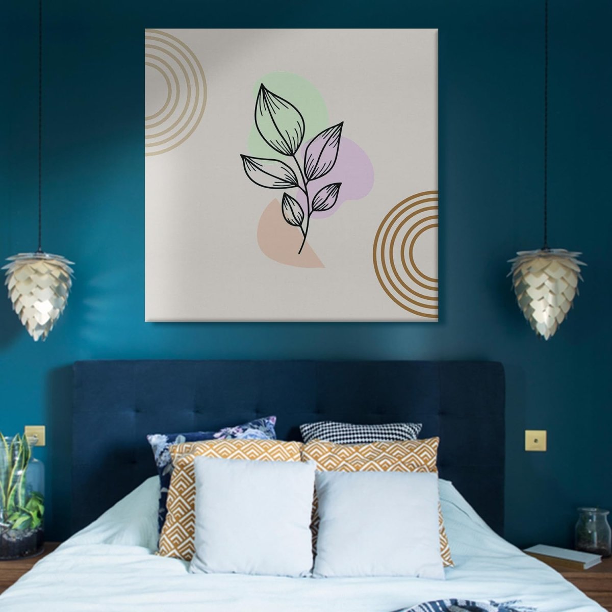 Blossoming Branch Canvas Wall Painting (36 x 36 Inches)
