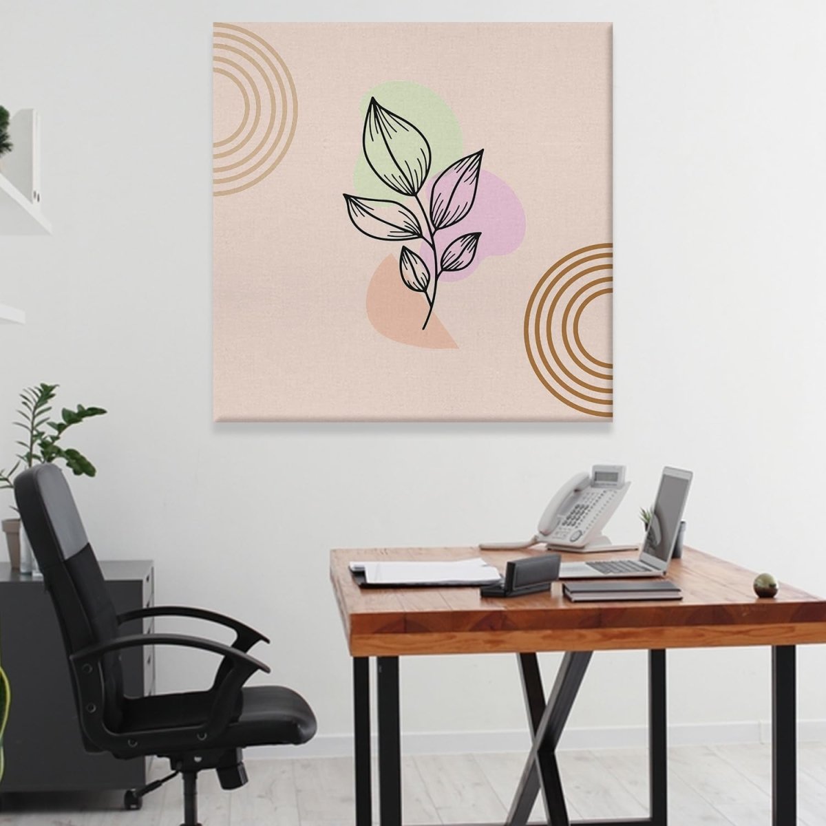 Blossoming Branch Canvas Wall Painting (36 x 36 Inches)