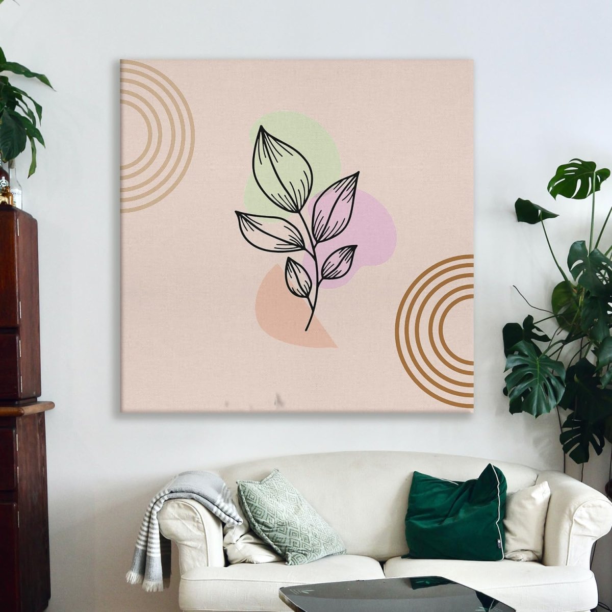 Blossoming Branch Canvas Wall Painting (36 x 36 Inches)