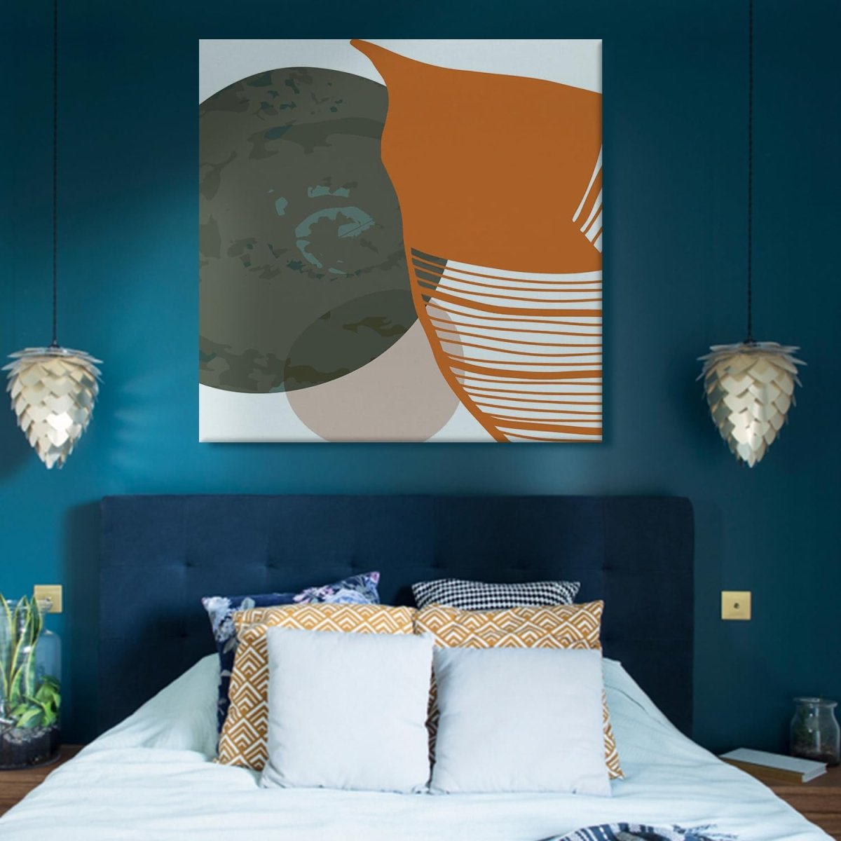 Bold Expression Boho Canvas Wall Painting (36 x 36 Inches)