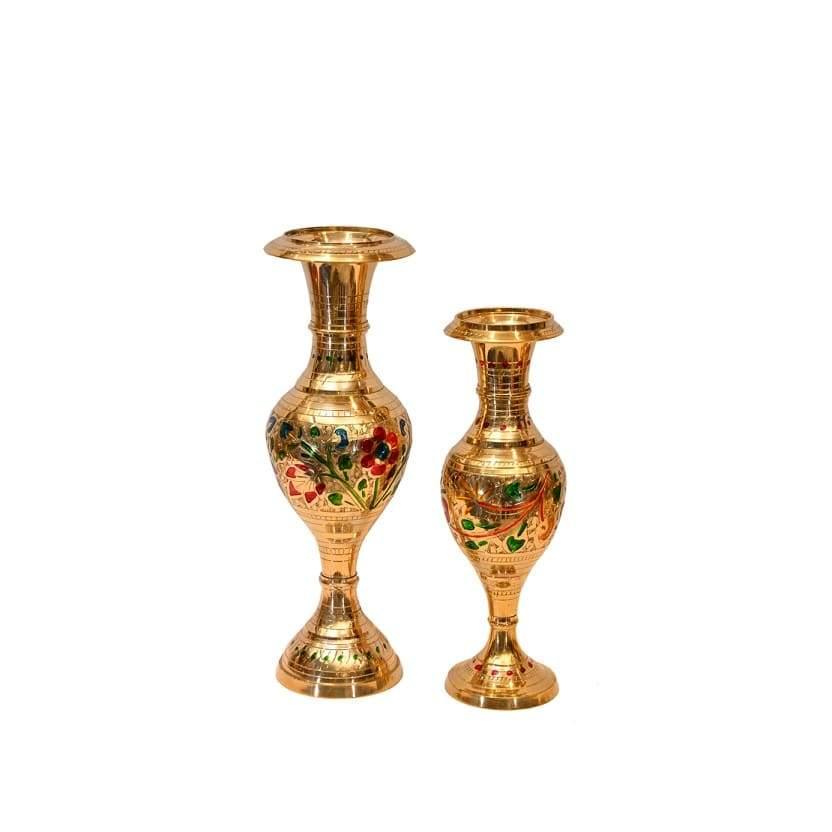 Brass Arabic Pair Flowerpots (11 & 13 Inches)