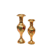 Thumbnail for Brass Arabic Pair Flowerpots (11 & 13 Inches)