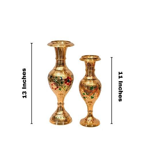 Brass Arabic Pair Flowerpots (11 & 13 Inches)