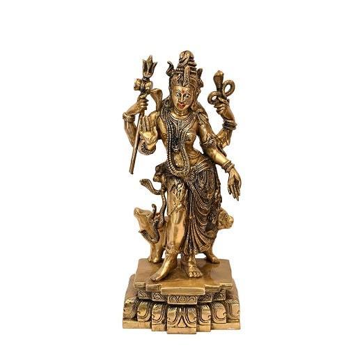 Brass Ardhanarishvara (H 18.5 Inches, Weight 9 Kg)