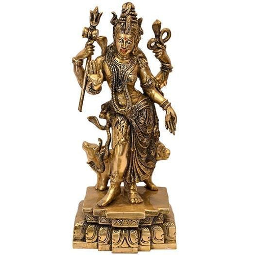 Brass Ardhanarishvara (H 18.5 Inches, Weight 9 Kg)