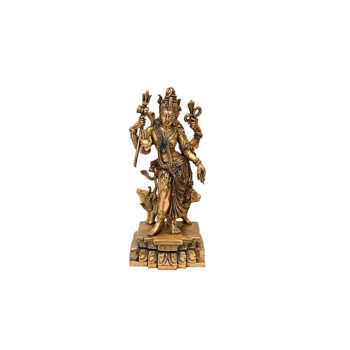 Brass Ardhanarishvara (H 18.5 Inches, Weight 9 Kg)