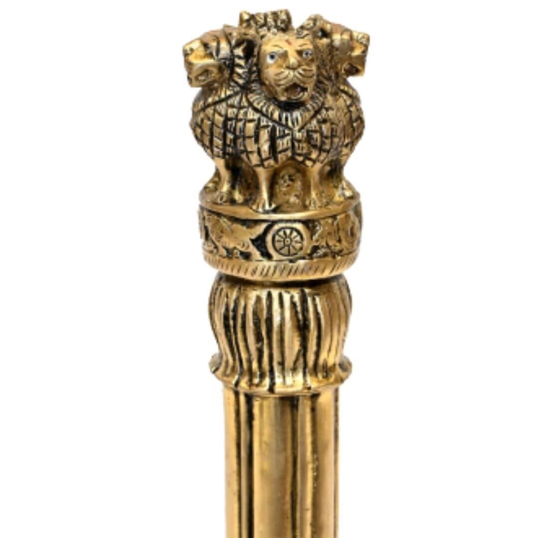 Brass Ashok ki Lat (H 13 Inches, Weight 2.25 Kg)