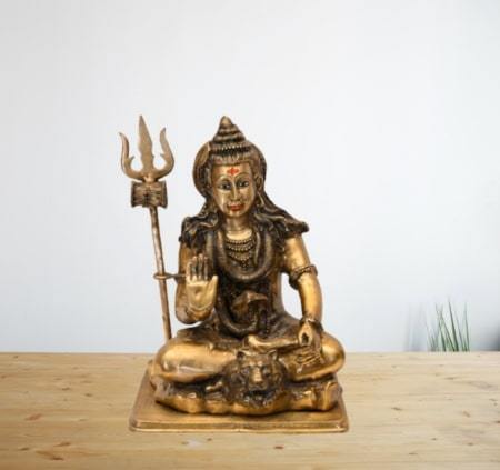 Brass Bhole Shankar Ji (H 18 Inches, Weight 15 Kg)