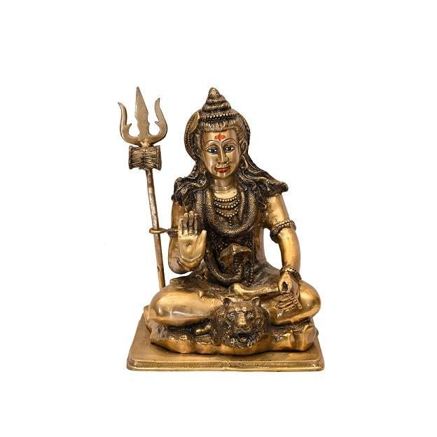 Brass Bhole Shankar Ji (H 18 Inches, Weight 15 Kg)