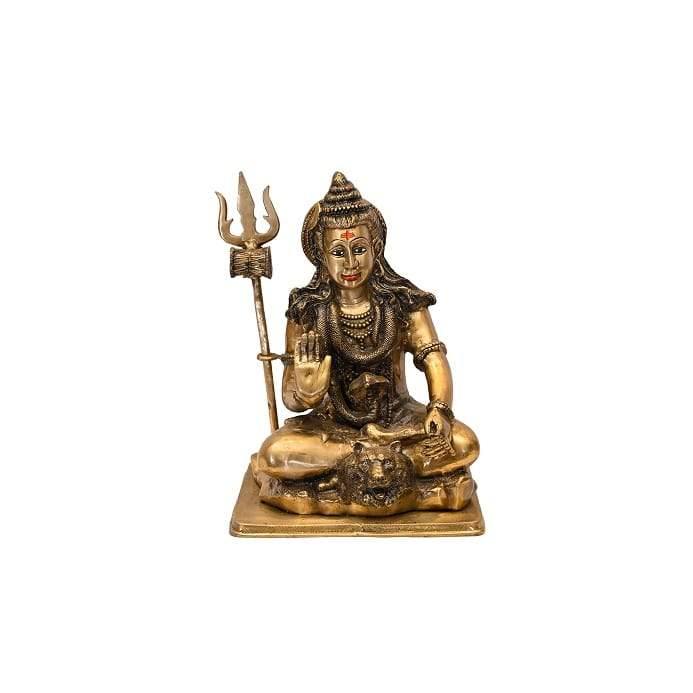 Brass Bhole Shankar Ji (H 18 Inches, Weight 15 Kg)