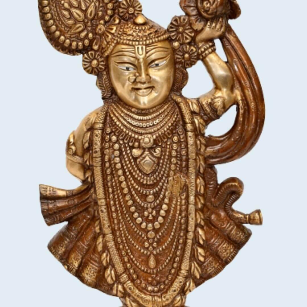 Brass Bihari Ji (H 13 Inches, Weight 4 Kg)