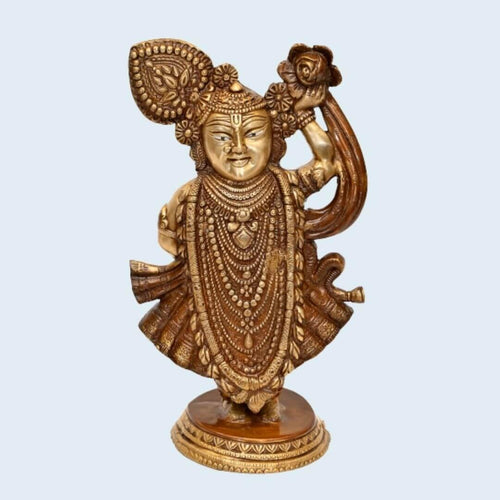 Brass Bihari Ji (H 13 Inches, Weight 4 Kg)