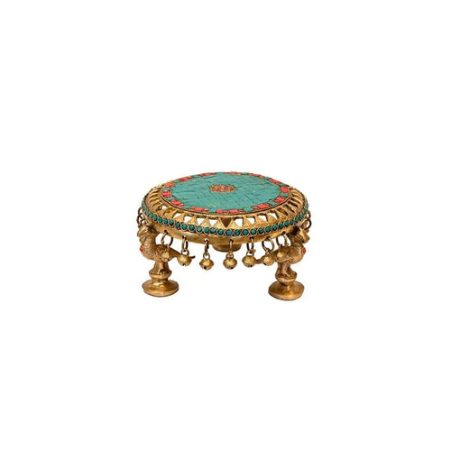 Brass Chauki (H 5 Inches, Weight 2.5 Kg)