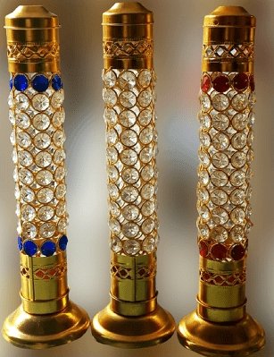 Brass crystal incense tower